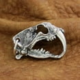 thumbnail image 2 of LINSION 925 Sterling Silver Openable Tiger Lion Skull Mens Biker Punk Pendant TA214, 2 of 13