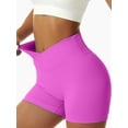 thumbnail image 6 of Sociala Women's Workout Gym Shorts Booty V Cross Yoga Biker Shorts, 6 of 6