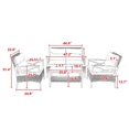 thumbnail image 2 of Patio 4 PCS Sectional Low Dining Conversation Sofa Set,Rattan Wicker Outdoor Garden Furniture Corner Sofa Set with Cushion, 2 of 5