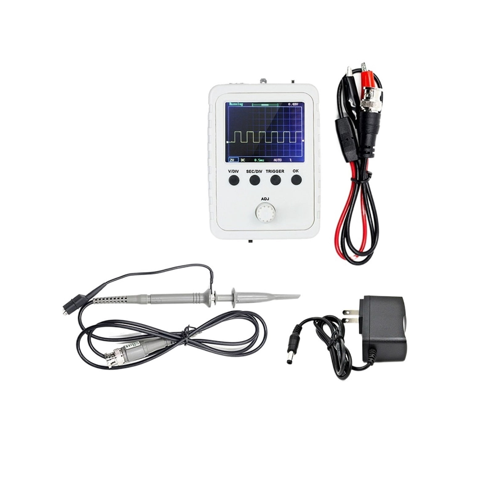 Portable Oscilloscope DSO150 Oscilloscope Digital Multimeter 200kHz Bandwidth 1 Channel 2.4" Display 1MSa/s Support 80KHz ,Professional Designed