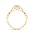 thumbnail image 2 of Angara Natural Opal Ring - Oval Opal Trillium Floral Shank Ring in 14K Yellow Gold for Women (Ring Size = 4), 2 of 8
