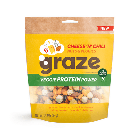 (Price/Case)Graze 2068 Cheese N' Chili Veggie Protein Power Bag 7-3.3