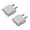 Black*4, variant on 2-Pack White EU to US Plug Adapters – 2-Pin Round to Flat Travel Converters for Spring European Trips (2x, ABS)