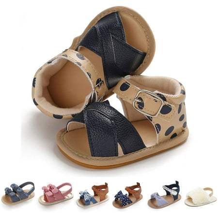 Baby Girl Sandals Summer Crib Shoes Bowknot Soft Sole Infant Girls Princess Dress Flats First Walker Shoes