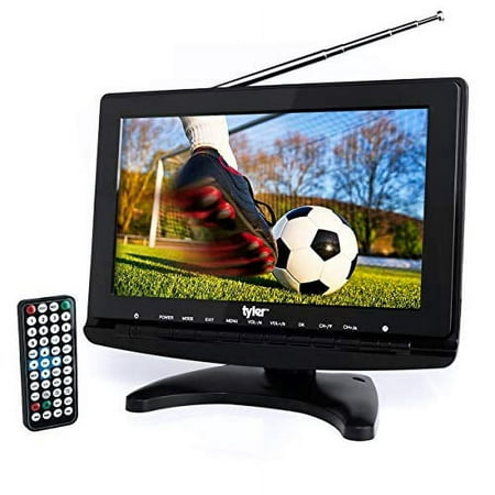 Tyler TTV706 10 Portable Widescreen 1080P LCD TV with Detachable Antennas, HDMI, USB, RCA, FM Radio, Built in Digital Tuner, AV Inputs, AC/DC, (3) Antennas, and Remote Control