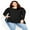 Black, variant on Avenue Women's Plus Size Tiarne Textured Long Sleeves Relaxed Fit Tunic Top