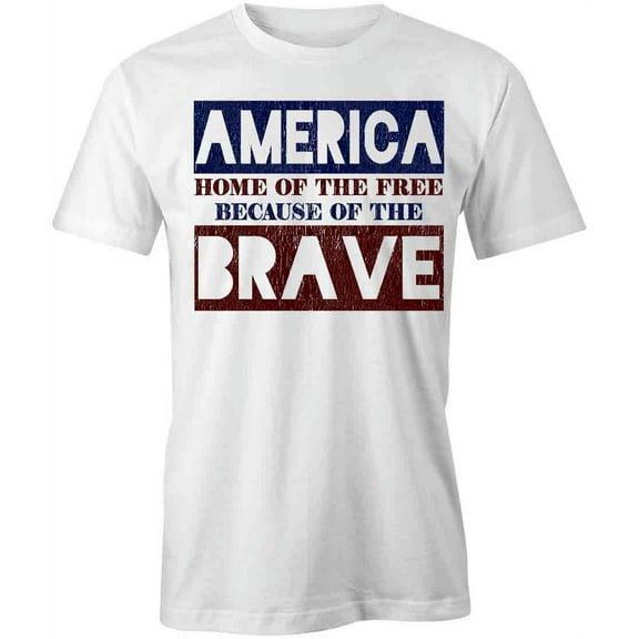 America Home Of The Free T-Shirt | Patriotic American White Tee Gift