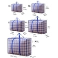 thumbnail image 2 of 1PC foldable moving bag Large capacity woven bag snakeskin bag Waterproof portable mobile bag blue, 2 of 9