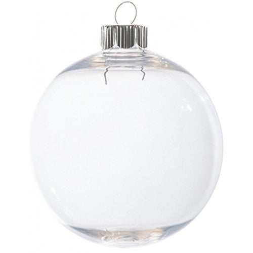 Disc 100mm 42ct w Darice Clear Plastic Christmas Ornament 