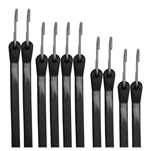 Heavy-Duty Outdoor Rubber Bungee Cords with Hooks, Assorted Sizes(9in,15in,21in,31in),for Securing Tarps,Covers,Canvases