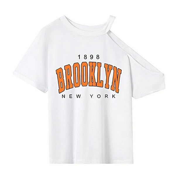 Camiseta de mujer de verano con cuello redondo y cuello redondo para viaje, trabajo, deportes, regalo para mujer SG