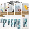 thumbnail image 6 of Non-Adhesive Static Cling Window Tint, Teal Grey Window Privacy Film Frosted, Abstract Art Oil Painting Modern Geometric Insulated Windows Frosted Films for Living room, 35.4 x 78.7 Inches, 6 of 9