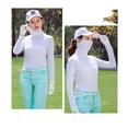 thumbnail image 3 of Camisetas de golf para libre de secado rápido Anti  Neck Gaiter con máscara Cola Camisas de golf para mujer, 3 of 5