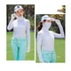 thumbnail image 3 of Camiseta Elástica De Enfriamiento Macarena Para Mujeres Con Máscara De Protección Solar UV Para Deportes De Verano Al Aire Libre De Golf Blanco M, 3 of 5