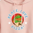 thumbnail image 3 of Teenage Mutant Ninja Turtles - Peace Love Pizza - Juniors Cropped Pullover Hoodie, 3 of 5