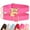 Hot Pink, variant on Didog Soft Leather & Nylon Dog Collar Personalized Pet ID Name Number Tag Engraved S-L