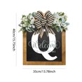 thumbnail image 3 of Señal De Bienvenida De Guirnalda Placa decorativa para puerta con 26 letras, adornos de madera para jardín, señal de bienvenida para puerta (Q), 3 of 6