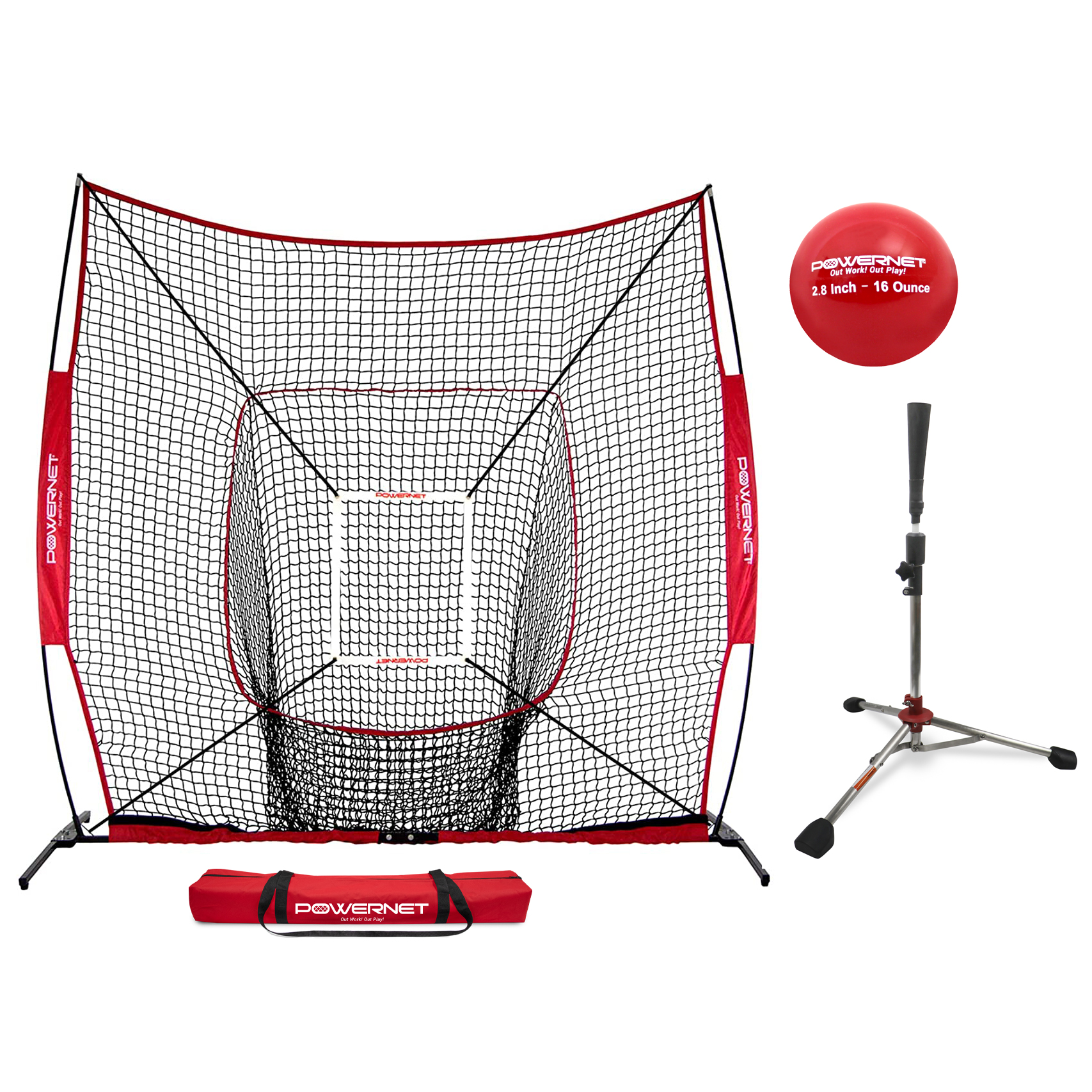 8x8 XLP PRO Net One Piece Frame Heavy Tee Strike Zone Training