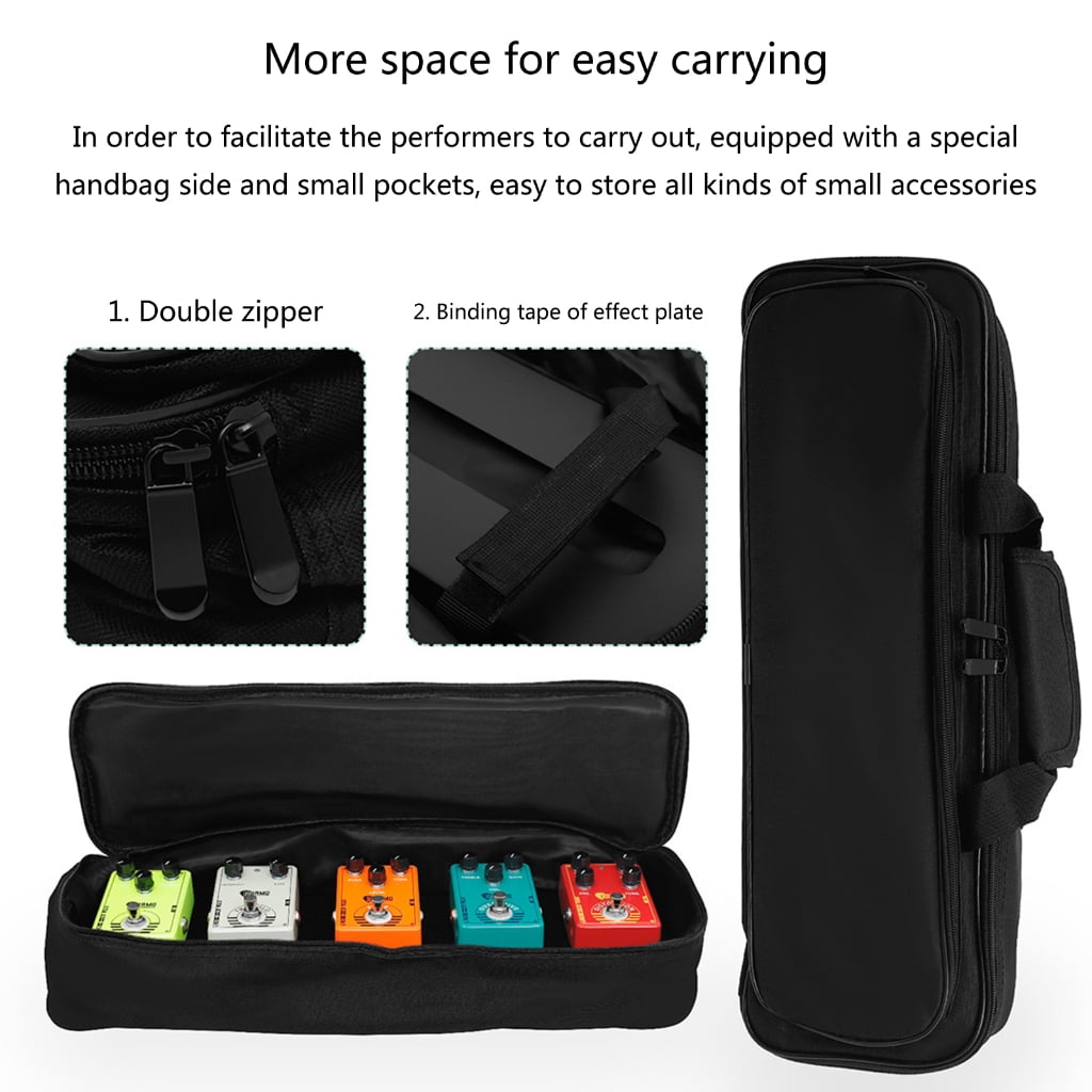 JZROCKER Guitar Pedalboard, Small Portable Effect Pedal Board, with Waterproof Carry Bag