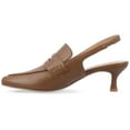 thumbnail image 2 of Journee Womens Amory Kitten Heel Sling Back Loafer Style Pumps, Widths Available, 2 of 9