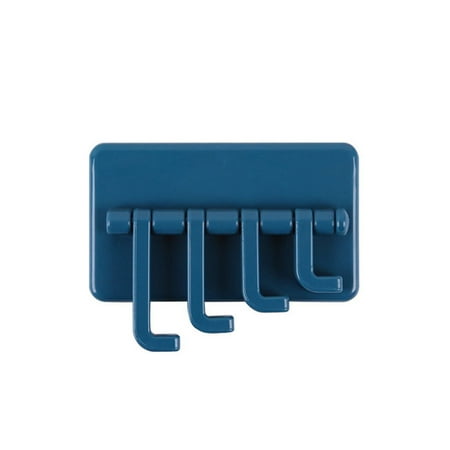 

Linyer Wall Mounted Door Back Hanger Self-adhesive Hanging Hat Hook Household Office Hotel Living Room Bathroom Kitchen Holder Blue