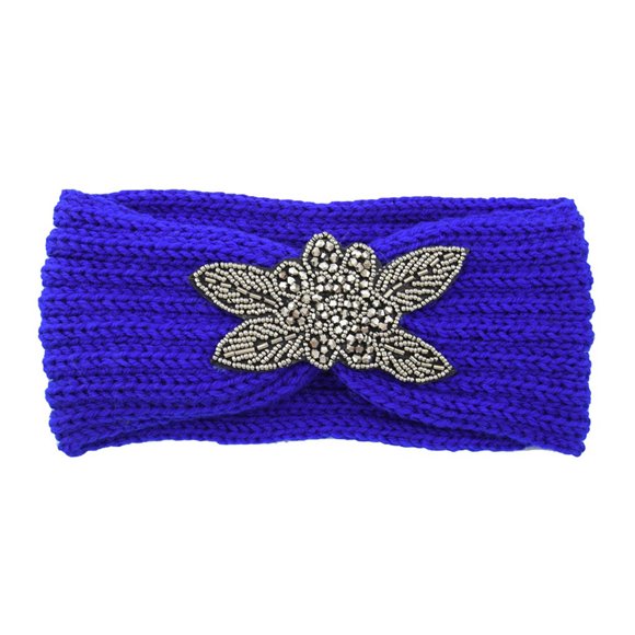 EGNMCR Headbands for Women Fashion Women Thermal Hand Knitting Wool Hairband Sweet Girls Hair Hairband the band