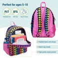 thumbnail image 3 of Wildkin Kids 15 Inch School and Travel Backpack for Boys and Girls (Rainbow Hearts Pink), 3 of 9