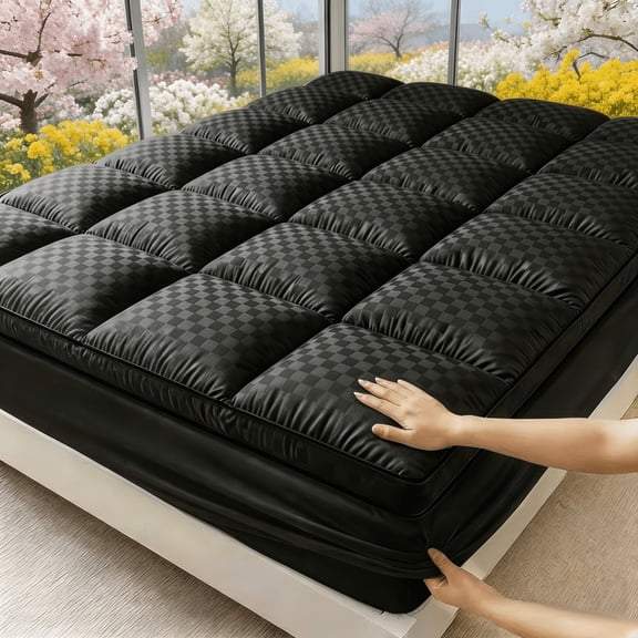 Mattress Topper with Thickened Deep Pocket - Breathable and Comfortable for Heat-Prone Sleepers, available in various sizes