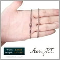 thumbnail image 3 of AmyRT Jewelry 3.0mm Stainless Steel Silver Cable Chain Necklaces for Women 26 in, 3 of 5