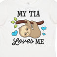 thumbnail image 4 of Inktastic My Tia Loves Me with Sloth and Hearts Boys or Girls Toddler T-Shirt, 4 of 5