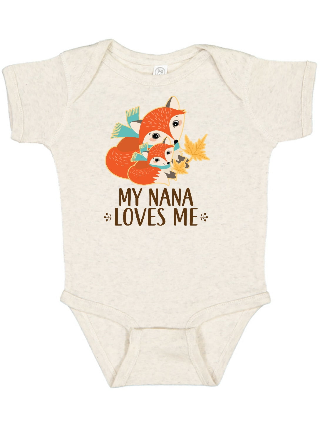 Inktastic My Nana Loves Me Gift Cute Fox Infant Creeper Grandson Granddaughter 