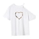 thumbnail image 4 of Camiseta de mujer de verano simple transpirable cuello redondo camiseta para ir de compras regalo de las señoras S, 4 of 7