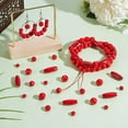 thumbnail image 5 of 1set 480pcs Red Wooden Spacer Beads - Round Barrel Wood Beads with Large Hole for Christmas Decoration Macrame Arts Crafts & Jewellery Making, 5 of 6