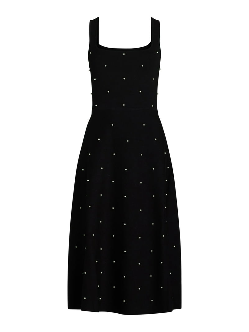 Free Assembly Beaded Sweater Dress Elegant Pearlescent Beads - Walmart.com
