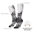 thumbnail image 4 of Sikiie Monochrome Deer Floral Knee Socks, High Socks Long Stretchy Sock Women Knee High Stocking, Long Socks for Women, 4 of 6