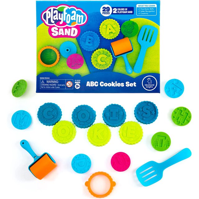 czcpp-Playfoam Sand ABC Cookies Set, Play Sand, Sensory Toy, Gift for Boys & Girls, Ages 3+