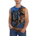 thumbnail image 2 of Picia Starry Night Charging Dinosaur mens Cotton Tank Undershirts , Moisture-wicking Ribbed Tanks, Lightweight Cotton Tank Undershirts-Large, 2 of 8