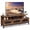 Rustic Brown, variant on Mid-Century Modern Entertainment Center for 55"/60"/65"/75" TV, TV Stand Media Console with 3 Drawers,Natural