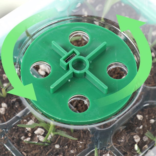 Macetas De Vivero Caja de germinación para cultivo de semillas perforadas para invernadero (6 verdes) Libre de BPA