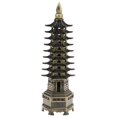 thumbnail image 2 of Estatua de bronce del metal Sunnimix Pagoda decoración del hogar, 2 of 8