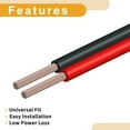thumbnail image 5 of Unique Bargains 1 Pc 8 AWG Gauge Universal Battery Inverter Cable for Car Vehicle Boat RV Solar Battery Cable Tinned Copper 3/8" Lug 5/16" Lug Red 3FT, 5 of 7