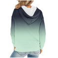 thumbnail image 3 of Ombre Hoodies for Women Plus Size Casual Drawstring Hooded Pullover Sweatshirts Fall Gradient Color Printed Long Sleeve Sweater Tops with Pockets Purple XXL, 3 of 6