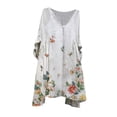 thumbnail image 1 of Vestido HUOGUO Vintage Floral Manga 3/4 para mujer, talla grande, 1 of 5