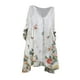 thumbnail image 1 of Vestido HUOGUO Vintage Floral Manga 3/4 para mujer, talla grande, 1 of 5