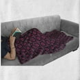 thumbnail image 6 of Floral Soft Flannel Fleece Throw Blanket, Vibrant Essence Botany Lily Blooms Boho Pansy Shabby Motif, Cozy Plush for Indoor and Outdoor Use, 50" x 60", Burgundy Magenta Teal, by Ambesonne, 6 of 6