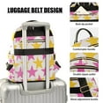 thumbnail image 3 of FORMRS Mini Backpack Purse for Women Travel Daypack Casual Shoulder Bag, Yellow Pink Stars, 3 of 7