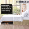 thumbnail image 5 of SGI bedding 10 inch Drop Wraparound Bed Skirt Queen Size - No Lifting Required, Adjustable Easy Fit Elastic Strap, Classic Gathered Styling Dust Ruffle, Fade Resistant -Taupe, 5 of 7