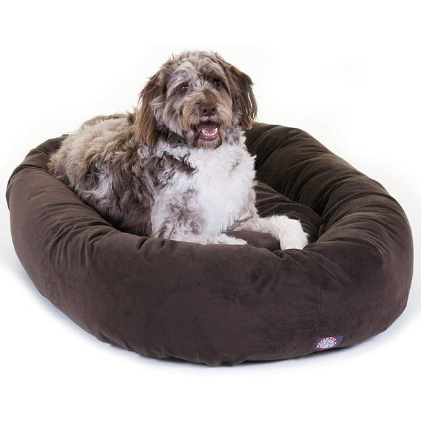 Extra Large Suede Bagel Style Waterproof Dog Bed