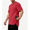 thumbnail image 5 of RongHuan Mens Big and Tall Tshirts Casual Athletic Shirt Oversize Tshirt Short Sleeve Versatile T-Shirt, 5 of 8