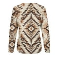 thumbnail image 4 of CLOISE Women's Sweatshirts Ethnic Aztec Print Oversized Sweatshirts Crewneck Long Sleeve Hoodies Shirts Beige Raglan Basic Tops Fall Fashion Y2k Clothes XL, 4 of 5